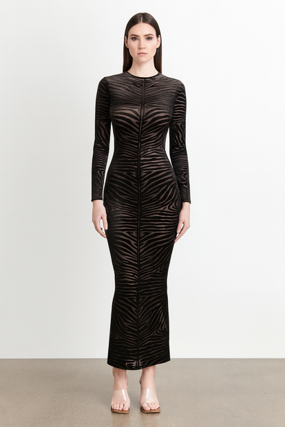 knee length dresses for ladies Long Sleeve Turtleneck Dress Mini main image 0