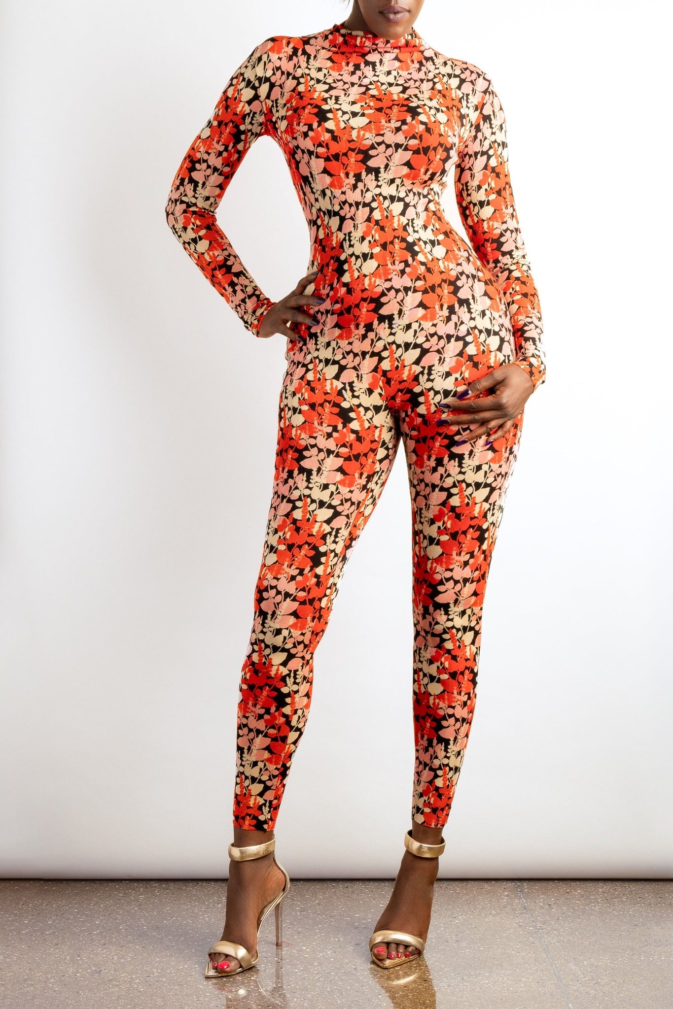 Vintage floral print  jumpsuit