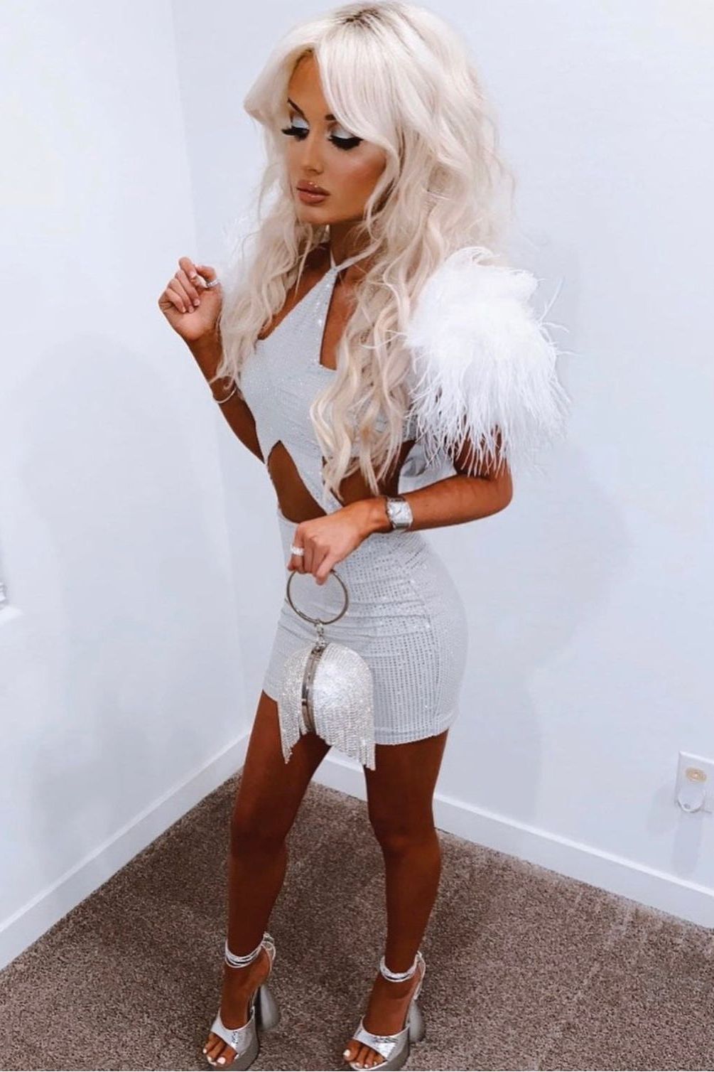 Custom crystals dress